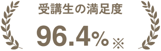 受講生の満足度 96.4%